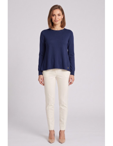 Fresh Flower maglia girocollo con spacchi taglio vivo FD452 [e550cbd1]