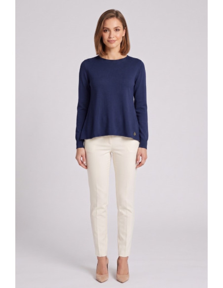 Fresh Flower maglia girocollo con spacchi taglio vivo FD452 [e550cbd1]