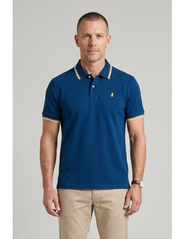 MCS polo in piquet cotone stretch con righe bicolore 14MPS054-02302 [8d0444de]