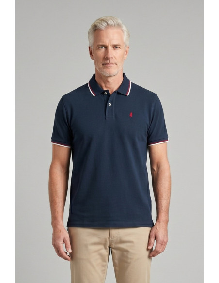MCS polo in piquet cotone stretch con righe bicolore 14MPS054-02302 [a543cdae]