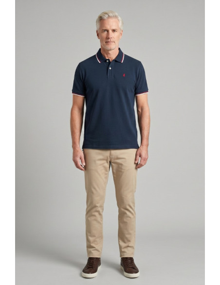 MCS polo in piquet cotone stretch con righe bicolore 14MPS054-02302 [cb784fa7]