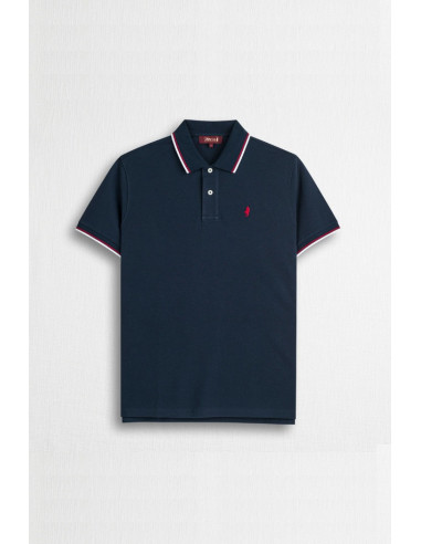 MCS polo in piquet cotone stretch con righe bicolore 14MPS054-02302 [ce2808b9]