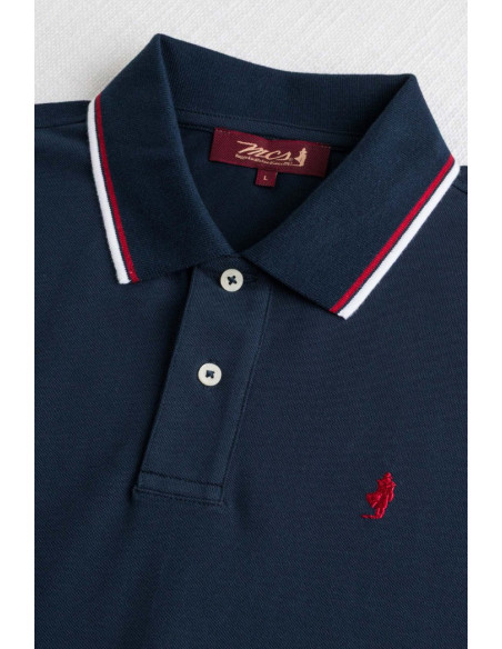 MCS polo in piquet cotone stretch con righe bicolore 14MPS054-02302 [7935c9bd]