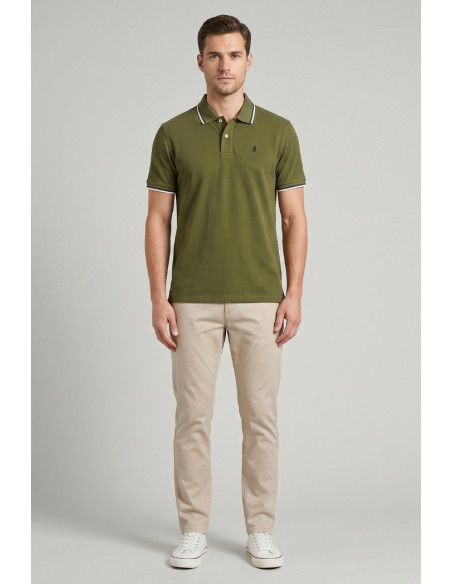MCS polo in piquet cotone stretch con righe bicolore 14MPS054-02302 [31009d44]