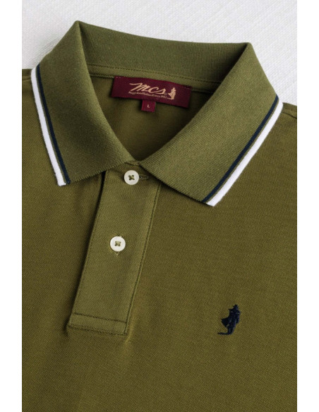 MCS polo in piquet cotone stretch con righe bicolore 14MPS054-02302 [834d1b5e]