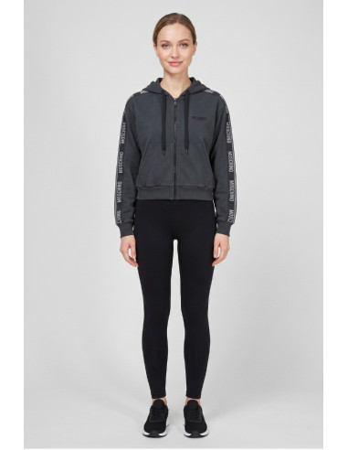 Moschino felpa cappuccio da donna con bande logate v6a1709-4436 [34fdcfae]