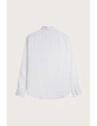 MCS camicia botton down in lino con logo ricamato 14MSH200-02608 [1458f9d8]