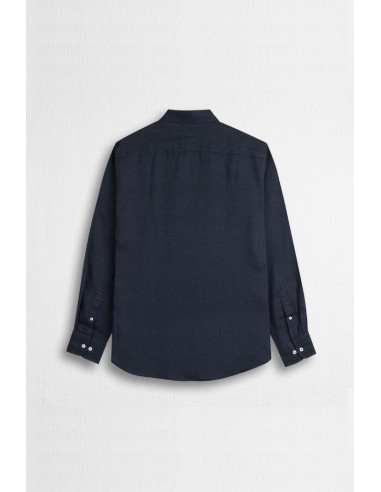 MCS camicia botton down in lino con logo ricamato 14MSH200-02608 [8f4643de]