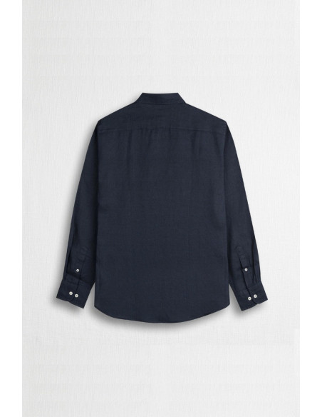 MCS camicia botton down in lino con logo ricamato 14MSH200-02608 [8f4643de]