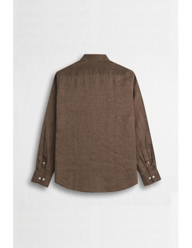 MCS camicia botton down in lino con logo ricamato 14MSH200-02608 [4d5a5433]