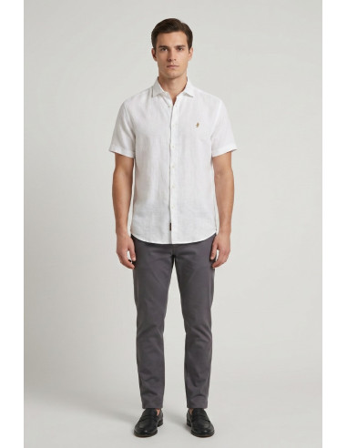MCS camicia mezza manica in lino 14MSH207-02608 [de1857d9]