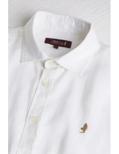 MCS camicia mezza manica in lino 14MSH207-02608 [b57392ce]