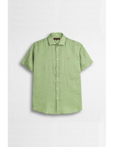 MCS camicia mezza manica in lino 14MSH207-02608 [5caf115b]