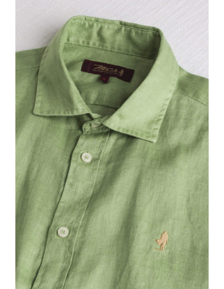 MCS camicia mezza manica in lino 14MSH207-02608 [eee29741]