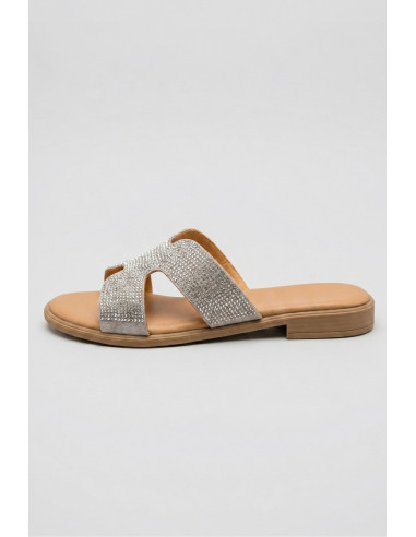 Floralì ciabatta con fascia ricoperta di strass POS73 [3a015c92]