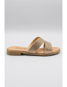 Floralì ciabatta con fascia ricoperta di strass POS73 [8824c89d]