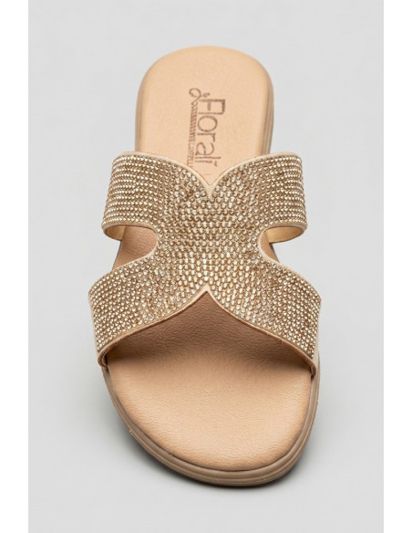 Floralì ciabatta con fascia ricoperta di strass POS73 [e61f4a94]