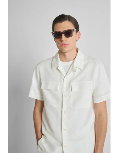 Antony Morato camicia regular in misto lino slub Panama MMSS00202-FA900135 [043f7ae2]