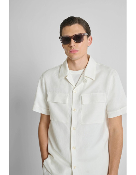 Antony Morato camicia regular in misto lino slub Panama MMSS00202-FA900135 [043f7ae2]