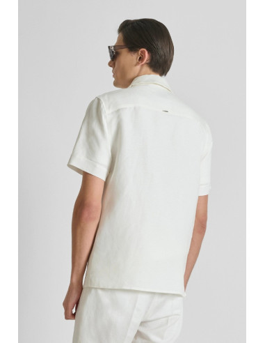 Antony Morato camicia regular in misto lino slub Panama MMSS00202-FA900135 [b322bbe6]
