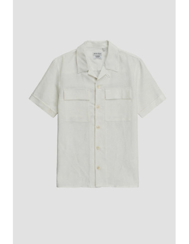 Antony Morato camicia regular in misto lino slub Panama MMSS00202-FA900135 [d8497ef1]