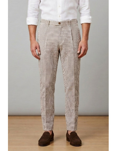 Markup pantalaccio seersucker rigato MK1950189 [c8f604b8]