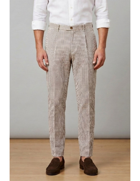 Markup pantalaccio seersucker rigato MK1950189 [c8f604b8]