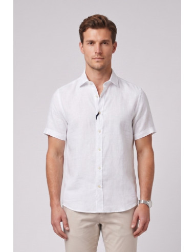 Markup camicia in lino mezza manica MK13005 [1efc7918]