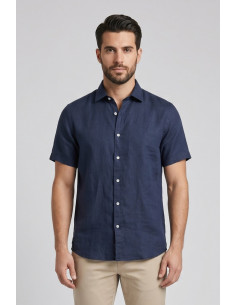 Markup camicia in lino mezza manica MK13005 [85e2c31e]