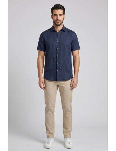 Markup camicia in lino mezza manica MK13005 [ebd94117]