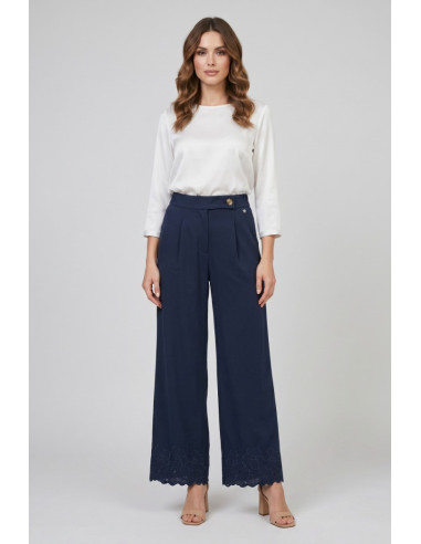 Fresh Flower pantalone in filo di Scozia con fondo traforato FD560 [fc490739]