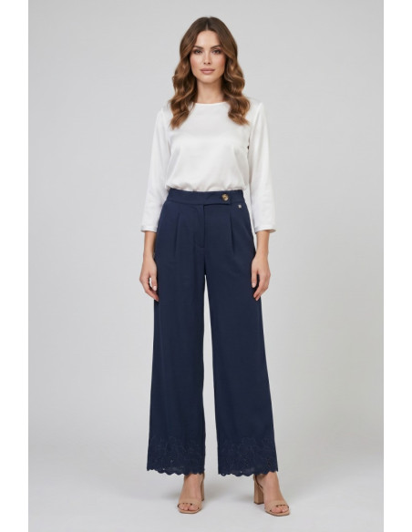 Fresh Flower pantalone in filo di Scozia con fondo traforato FD560 [fc490739]
