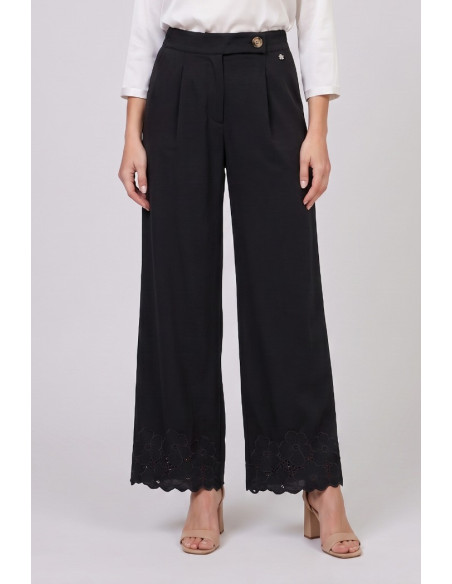 Fresh Flower pantalone in filo di Scozia con fondo traforato FD560 [226e87ba]