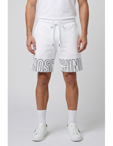 Moschino bermuda in cotone con stampa sul fondo V1A6811-4418 [9142212d]
