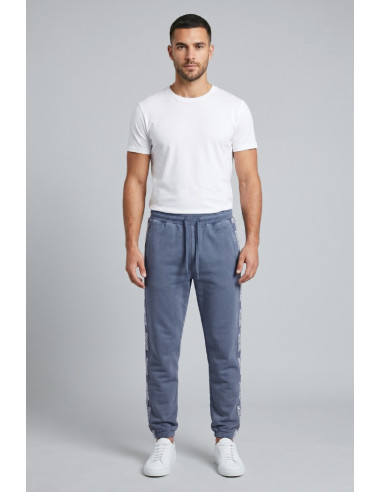 Moschino pantalone in felpa delavè con bande logate V1A6806-4436 [31024eb8]
