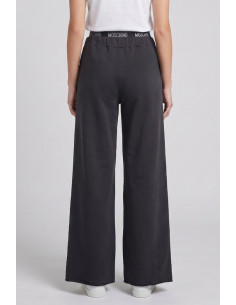 Moschino pantapalazzo in cotone stretch con elastico logato V6A6810-4436 [8247bb4a] 2