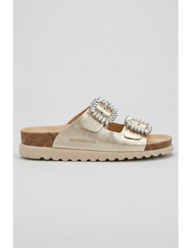 Lumberjack ciabatta in pelle con doppia fascia Miuccia 102269253 [49c441c5]