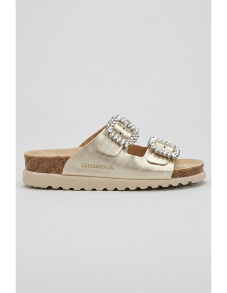 Lumberjack ciabatta in pelle con doppia fascia Miuccia 102269253 [49c441c5]