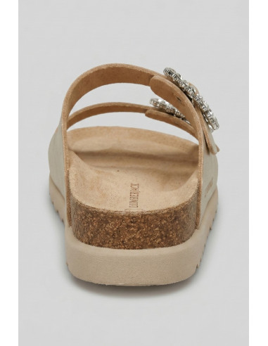 Lumberjack ciabatta in pelle con doppia fascia Miuccia 102269253 [22af84d2]