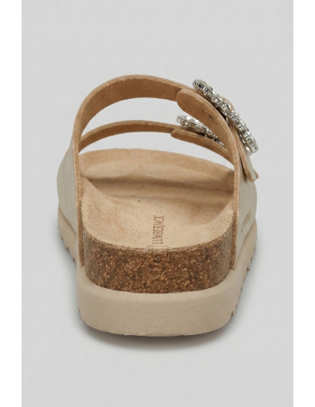 Lumberjack ciabatta in pelle con doppia fascia Miuccia 102269253 [22af84d2]