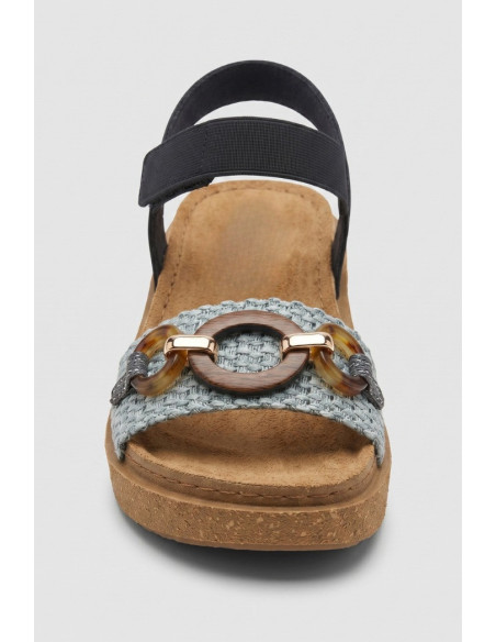 Lumberjack sandalo in pelle con chiusura a strappo Nicole 102269228 [aca73aa4]
