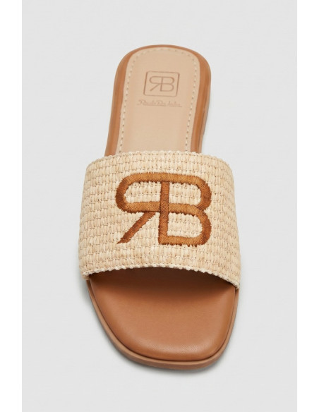 Renato Balestra ciabatta con ricamo logo WS-6 [744d19a0]