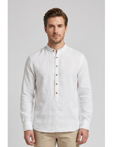 Datch camicia serafino in lino DM1950 [06020cf7]