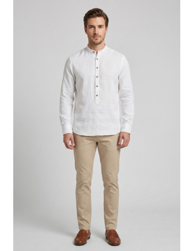Datch camicia serafino in lino DM1950 [68398efe]