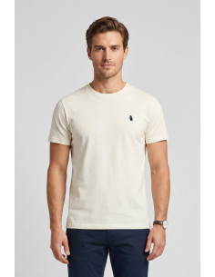 Refrigue t-shirt in jersey di cotone con logo ricamato R4532M261 [8fe60e06]