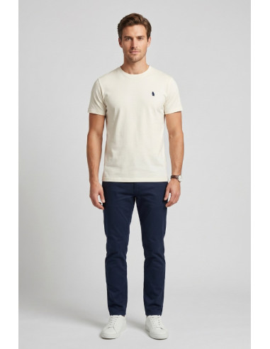 Refrigue t-shirt in jersey di cotone con logo ricamato R4532M261 [e1dd8c0f]