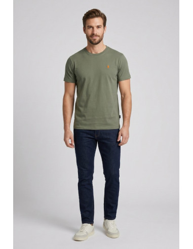 Refrigue t-shirt in jersey di cotone con logo ricamato R4532M261 [80bbe4ea]