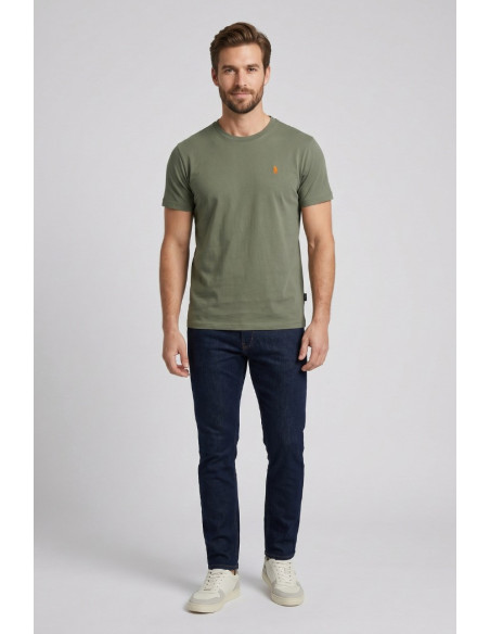 Refrigue t-shirt in jersey di cotone con logo ricamato R4532M261 [80bbe4ea]