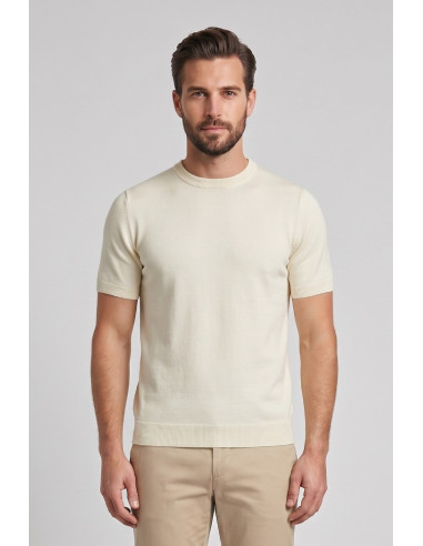 Datch maglia girocollo in cotone DM9866 [b53e3091]
