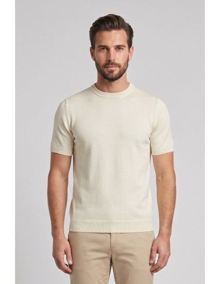 Datch maglia girocollo in cotone DM9866 [b53e3091]